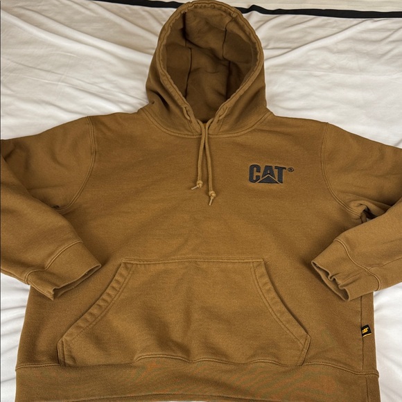 CAT Caterpillar Men's Bronze Pullover Hoodie Men's Size L - Picture 4 of 14